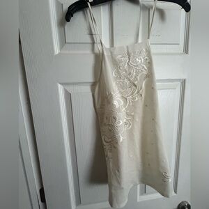 Express Cream Lace Detail Top